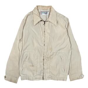 Vintage McGregor Jacket 44 Beige Drizzler Full Zip USA Talon Stains